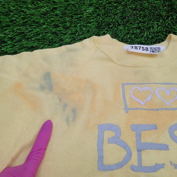 Vintage 1984 Best-Friend On Earth Sweatshirt Womens S/M 18x23 Raglan USA - Picture 5 of 12